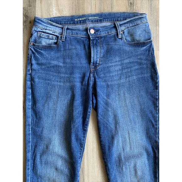 Womens Old Navy Original High Rise Stretch Denim 5-pocket Blue Jeans Sz 8 SHORT - Picture 2 of 13